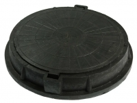 Люк полимер  730х60мм легкий круглый черный 3тонн