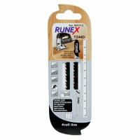 Пилка для э/лобзика дерево 100х75мм(8-60мм) 2шт фигурный рез T244D Runex