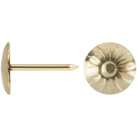 Гвозди мебельные 10,5х10-16мм 50шт латунь ромашка