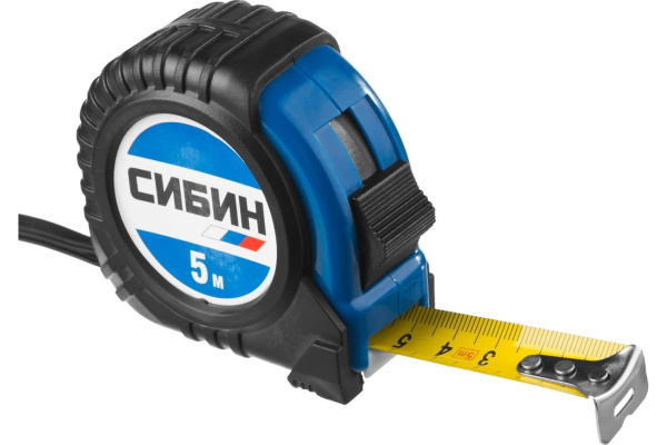 Рулетка   5мх19мм с фиксатором Сибин