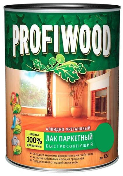 Лак паркетный алкидный 2,4л п/мат. Profiwood