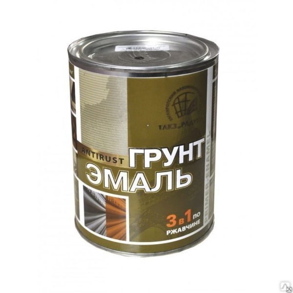 Грунт эмаль по ржавчине 3в1 черная 1,9 кг глянец Радуга(6)