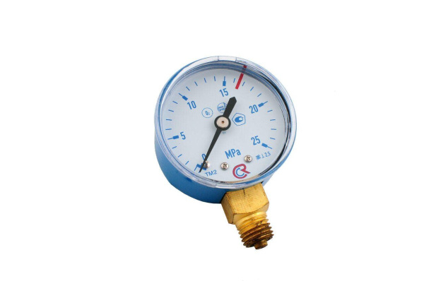 Манометр кислородный 2,5МПа низкого давления синий